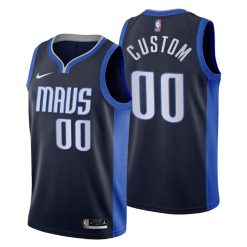 Maillot NBA Dallas Mavericks Personnalisé 2020 21 Earned Edition Swingman - Homme