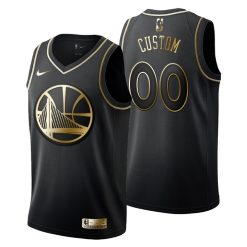 Maillot NBA Golden State Warriors Personnalisé Golden Edition Noir Fashion - Enfant
