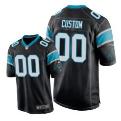 Maillot NFL Carolina Panthers Personnalisé Noir 2020 Game Sewn Football Stitched