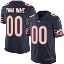 Maillot NFL Chicago Bears Navy Personnalisé Vapor Untouchable Player Limited