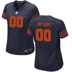 Maillot NFL Chicago Bears Personnalisé Navy 2020 Throwback Game Football