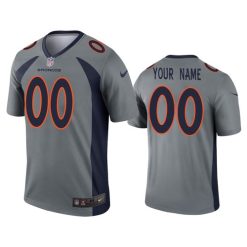 Maillot NFL Denver Broncos Personnalisé Gris 2020 Legend Football Stitched