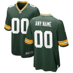 Maillot NFL Green Bay Packers Personnalisé Vert 2020 Game Sewn Football Stitched