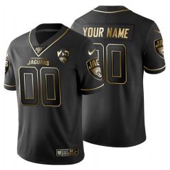 Maillot NFL Jacksonville Jaguars Personnalisé Noir Or 2020 25th Anniversary