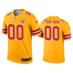 Maillot NFL Kansas City Chiefs Personnalisé Gold 2020 Legend Football Stitched
