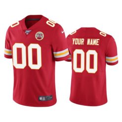 Maillot NFL Kansas City Chiefs Personnalisé Rouge 2020 Super Bowl LIV Sewn Limited