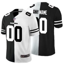 Maillot NFL Las Vegas Raiders Personnalisé Noir And Blanc Split Vapor Untouchable