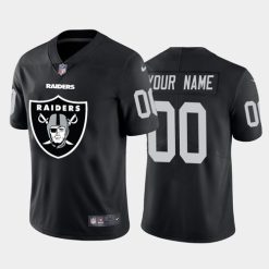 Maillot NFL Las Vegas Raiders Personnalisé Noir Team Big Logo Vapor Untouchable