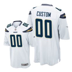 Maillot NFL Los Angeles Chargers Personnalisé Blanc 2020 Game Football Stitched