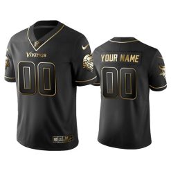 Maillot NFL Minnesota Vikings Personnalisé Noir Or 2020 Football Stitched