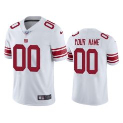 Maillot NFL New York Giants Personnalisé Blanc 2020 100th Season Football Sewn