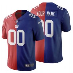 Maillot NFL New York Giants Personnalisé Rouge Royal 2020 Two Tone Football Sewn
