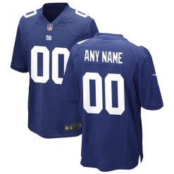 Maillot NFL New York Giants Personnalisé Royal 2020 Game Sewn Football Stitched