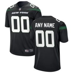 Maillot NFL New York Jets Alternate Personnalisé Game Stealth Noir