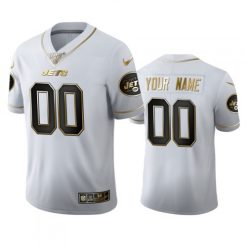 Maillot NFL New York Jets Personnalisé Blanc 100th Season