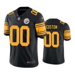 Maillot NFL Pittsburgh Steelers Personnalisé Noir Rush Limited