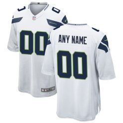 Maillot NFL Seattle Seahawks Personnalisé Blanc 2020 Game Sewn Football Stitched