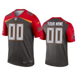 Maillot NFL Tampa Bay Buccaneers Personnalisé Pewter 2020 Legend Football Sewn
