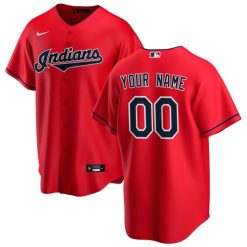 Maillots Baseball MLB Cleveland Indians Alternate 2020 Personnalisé Rouge