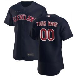 Maillots Baseball MLB Cleveland Indians Personnalisé Navy 2020