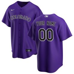 Maillots Baseball MLB Colorado Rockies 2020 Alternate Personnalisé Violet