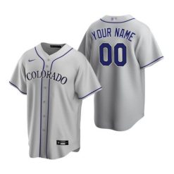 Maillots Baseball MLB Colorado Rockies Personnalisé 2020 Gris