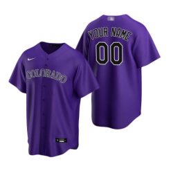 Maillots Baseball MLB Colorado Rockies Personnalisé 2020 Violet