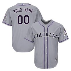 Maillots Baseball MLB Colorado Rockies Stitched Personnalisé Alternate Cool Base Game Gris