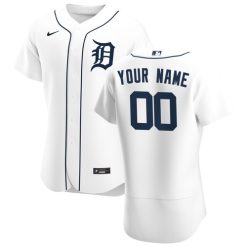 Maillots Baseball MLB Detroit Tigers 2020 Domicile Personnalisé Blanc