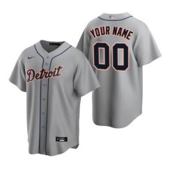 Maillots Baseball MLB Detroit Tigers Personnalisé Gris 2020