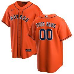 Maillots Baseball MLB Houston Astros Alternate 2020 Personnalisé Orange
