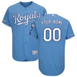 Maillots Baseball MLB Kansas City Royals Lumière Bleu 2019 Flex Base Personnalisé