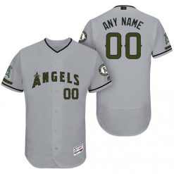 Maillots Baseball MLB Los Angeles Angels Flex Base Personnalisé Gris