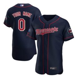 Maillots Baseball MLB Minnesota Twins Stitched Personnalisé Authentic Cool Base Player Navy