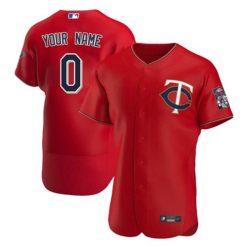 Maillots Baseball MLB Minnesota Twins Stitched Personnalisé Cool Base Player Rouge