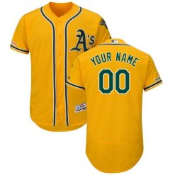 Maillots Baseball MLB Oakland Athletics Personnalisé Jaune