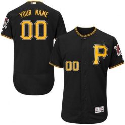 Maillots Baseball MLB Pittsburgh Pirates Cool Base Personnalisé Noir