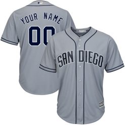 Maillots Baseball MLB San Diego Padres Cool Base Personnalisé Gris