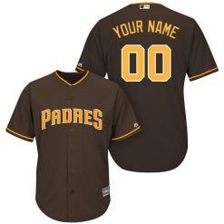 Maillots Baseball MLB San Diego Padres Cool Base Personnalisé Marron
