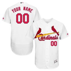 Maillots Baseball MLB St. Louis Cardinals Stitched Personnalisé Blanc Homme