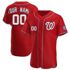 Maillots Baseball MLB Washington Nationals Stitched Personnalisé Game Rouge