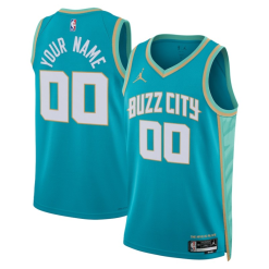 Maillot Basket Charlotte Hornets Personnalisé Jordan 2023-24 City Edition Teal Swingman