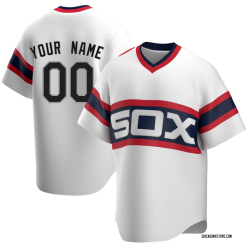 Maillots Baseball Chicago White Sox Personnalisé Cooperstown Collection Blanc
