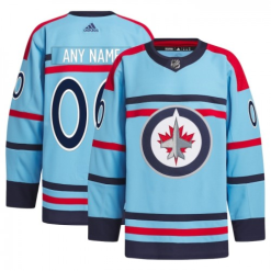 Maillot Hockey Winnipeg Jets Personnalisé Anniversary Adidas 2023-24 Bleu Authentic