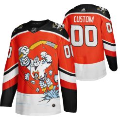 Maillot Anaheim Ducks Personnalisé Orange 2020-21 Reverse Retro Authentic