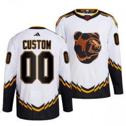 Maillot Boston Bruins Adidas 2022-23 Personnalisé Reverse Retro 2.0 Blanc Version Authentic