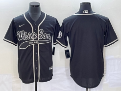 Maillots Baseball Chicago White Sox Personnalisé Noir