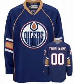 Maillot Edmonton Oilers Personnalisable Reebok Bleu Thrid