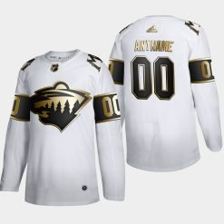 Maillot Minnesota Wild Personnalisable #00 NHL Golden Edition Authentic Blanc