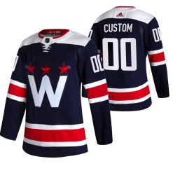 Maillot Washington Capitals Personnalisé Navy 2020-21 Alternate Authentic
